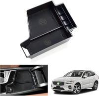 GAFAT Középkonzol Rendszerező Tálca Volvo XC60 XC90 V60 S60 V90 S90 Modellekhez 2017-2025 - Fekete Kesztyűtartó Autós Tárolódoboz Kiegészítő 1