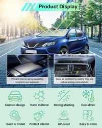 GAFAT Nissan Qashqai J11 napellenző szélvédő UV védelem 2014-2021 4