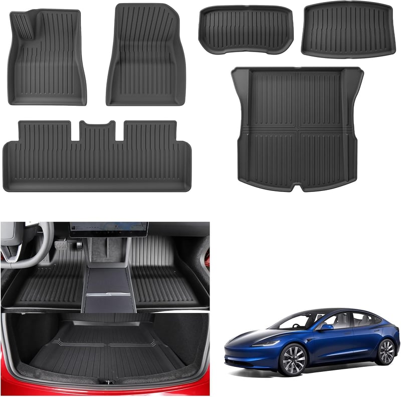 GAFAT Tesla Model 3 Highland 2024 2025 Csomagtér és Padló Szőnyeg Szett