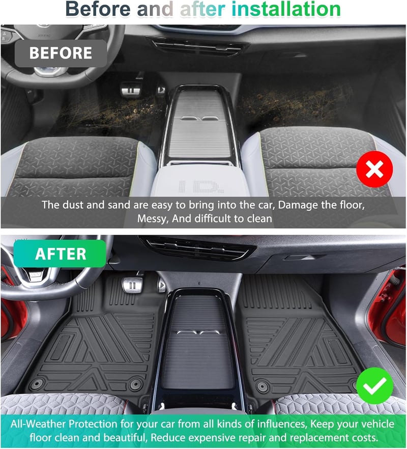GAFAT Volkswagen ID.4 ID.5 Skoda Enyaq iV gumiszőnyeg 3D TPE magas peremmel