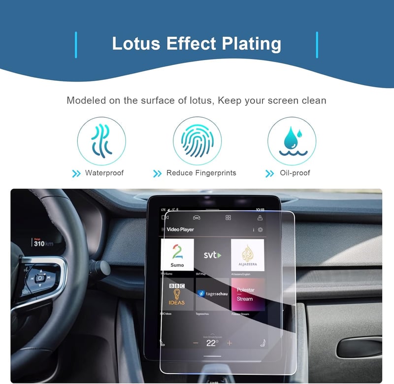 GAFAT Volvo Polestar 2 11.2" Kijelzővédő Tempered Glass 9H Ütésálló