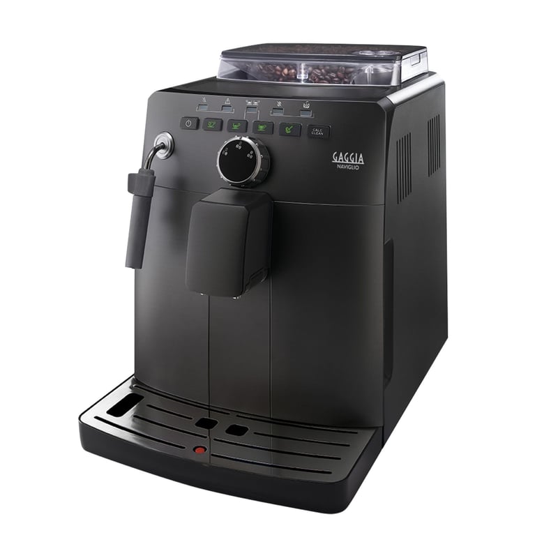 Automatický kávovar na espresso a cappuccino Gaggia Naviglio, čierny, 15 barov, 1850 W, na zrnkovú kávu, vyrobený v Taliansku