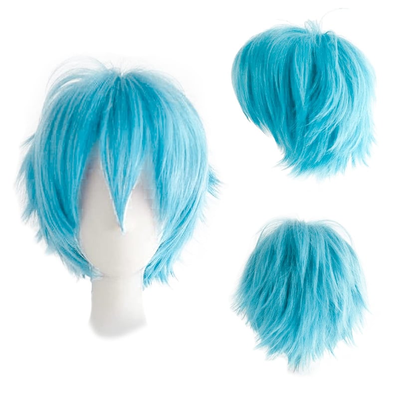 Gairyan svetlomodrá krátka rovná cosplay parochňa unisex pre ženy a mužov, doplnok na halloweensky karneval, anime kostým a párty