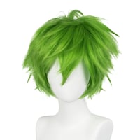 Gairyan zöld rövid szintetikus paróka uniszex cosplay Halloween jelmez 2