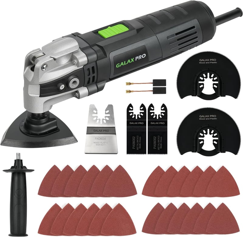 GALAX PRO 400W Multifunkciós Rezgőszerszám 6 Sebességgel és 30 Tartozékkal