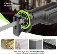 Fierăstrău sabie GALAX PRO 710W cu viteză reglabilă pentru demolări, renovări și tăierea lemnului, metalului și a țevilor 5