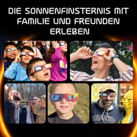 Galaxium okuliare na zatmenie slnka, balenie 6 ks, certifikované ochranné okuliare ISO 12312-2 na zatmenie slnka 2026 7