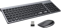GALENMORO Wireless QWERTZ Billentyűzet és Egér Szett - Ergonomikus, Csendes, Vékony 1