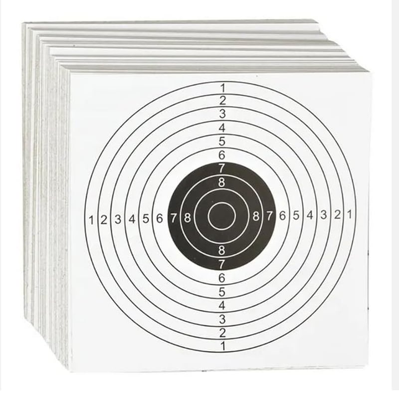 Set 100 ținte Galica – 14x14 cm – Airsoft, Plumb, 22LR – Ținte de antrenament pentru tir sportiv, reglaj și precizie