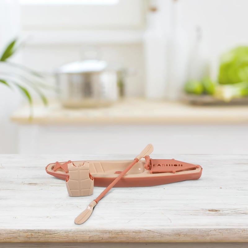 GALPADA Kajak Játék Szett 19,5 cm Evezős Csónak Tortadekoráció Gyerekeknek
