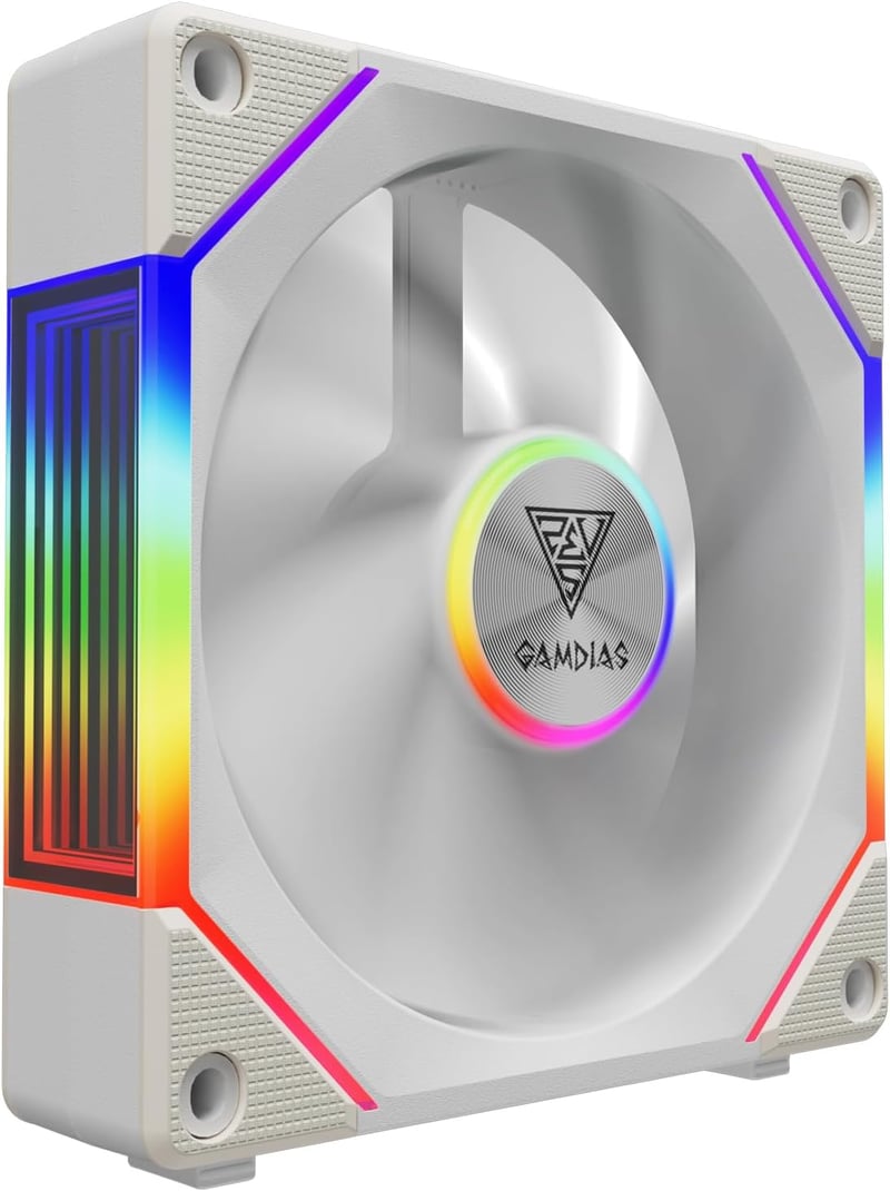 GAMDIAS AEOLUS P2 120mm PWM-ARGB PC ventilátor cserélhető lapátokkal