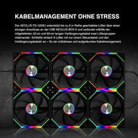 GAMDIAS AEOLUS P2 120mm PWM-ARGB PC ventilátor cserélhető lapátokkal 8