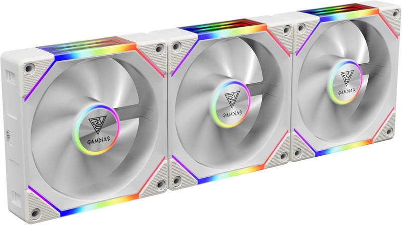 GAMDIAS AEOLUS P2 120mm PWM-ARGB PC ventilátor cserélhető lapátokkal