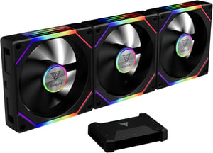 GAMDIAS AEOLUS P2 120 mm PWM-ARGB ventilator za računalo sa zamjenjivim lopaticama - crni