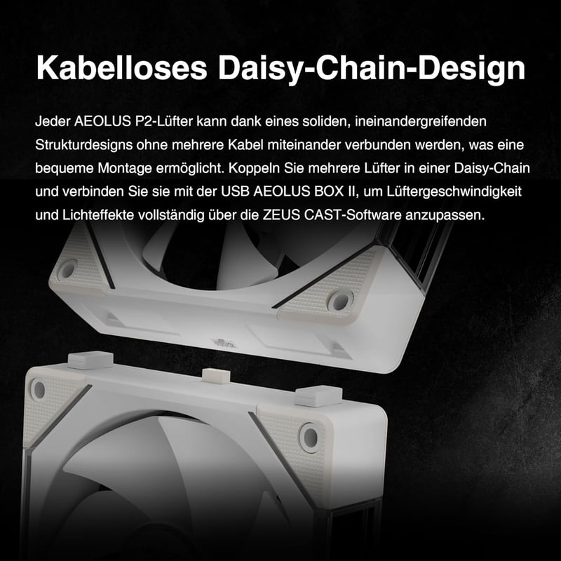 GAMDIAS AEOLUS P2 120mm PWM-ARGB PC ventilátor cserélhető lapátokkal
