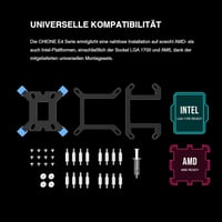 GAMDIAS CHIONE E4 360mm AIO Vízhűtés CPU-hoz ARGB Szinkronizálással 10