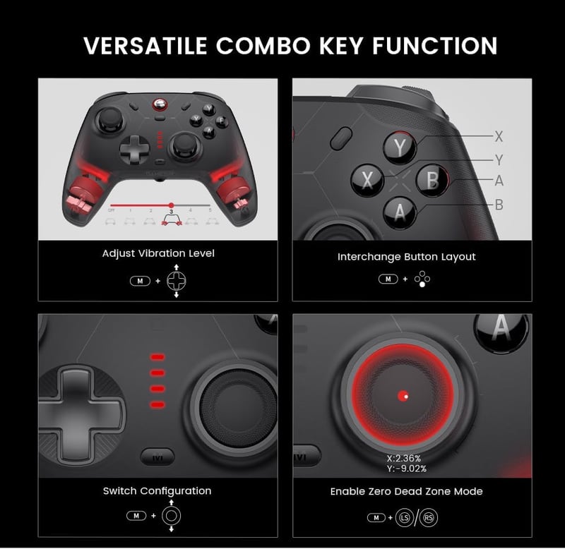 GameSir Cyclone 2 Wireless Kontroller - Hall Effect Triggerek, 6 Tengelyes Giroszkóp, Multiplatform