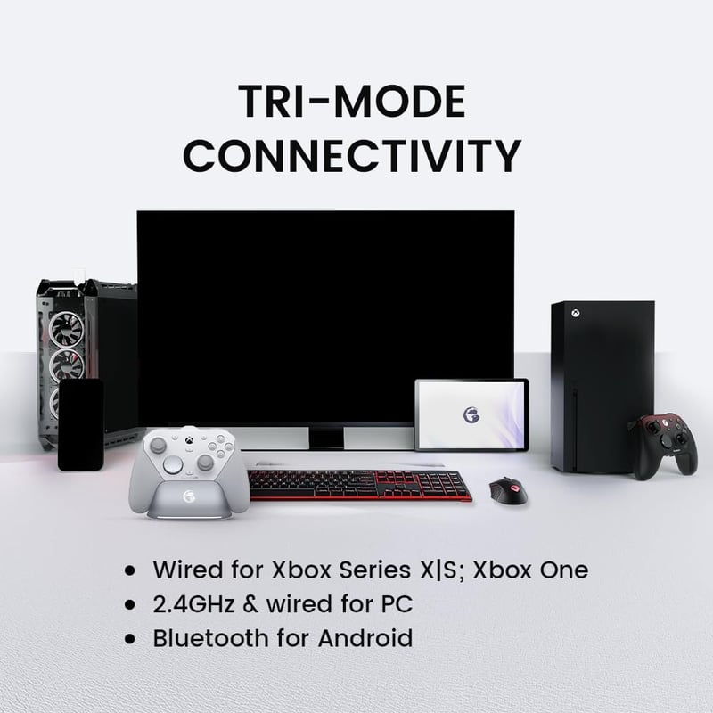 GameSir G7 Pro 1000Hz Xbox és Android kontroller töltőállomással - Mech White