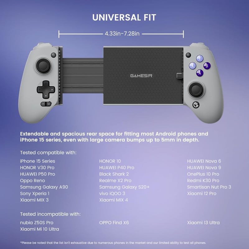 GameSir G8 Galileo USB-C Mobilgamepad Hall Effect Joystick Triggerrel