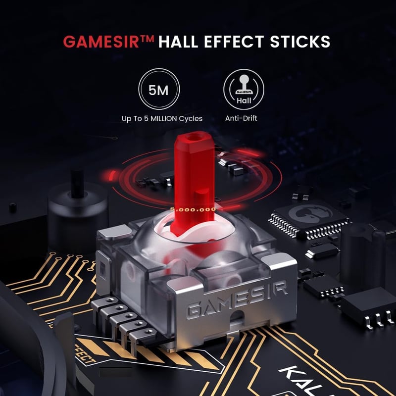 GameSir Kaleid Átlátszó Vezetékes Kontroller Xbox Series X|S, Xbox One, PC-hez Hall Effect Joystick