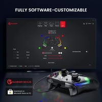 GameSir Kaleid Átlátszó Vezetékes Kontroller Xbox Series X|S, Xbox One, PC-hez Hall Effect Joystick 7