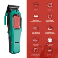Profesionálny pánsky zastrihávač vlasov GAMMA+ BoostedUP, rotačný motor, nastaviteľná čepeľ, 120-minútová výdrž batérie, 4 nadstavce, 3 vymeniteľné kryty, USB-C nabíjanie 3