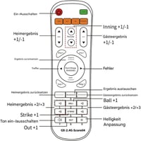 GAN XIN Zöld digitális baseball eredményjelző távirányítóval, 5 számjegyes hordozható elektronikus inning labda ütés out kijelző 7