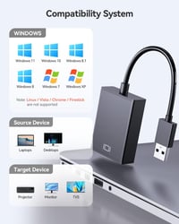 Adaptér GANA USB–HDMI, 1080P, USB 3.0/2.0 – čierny 6