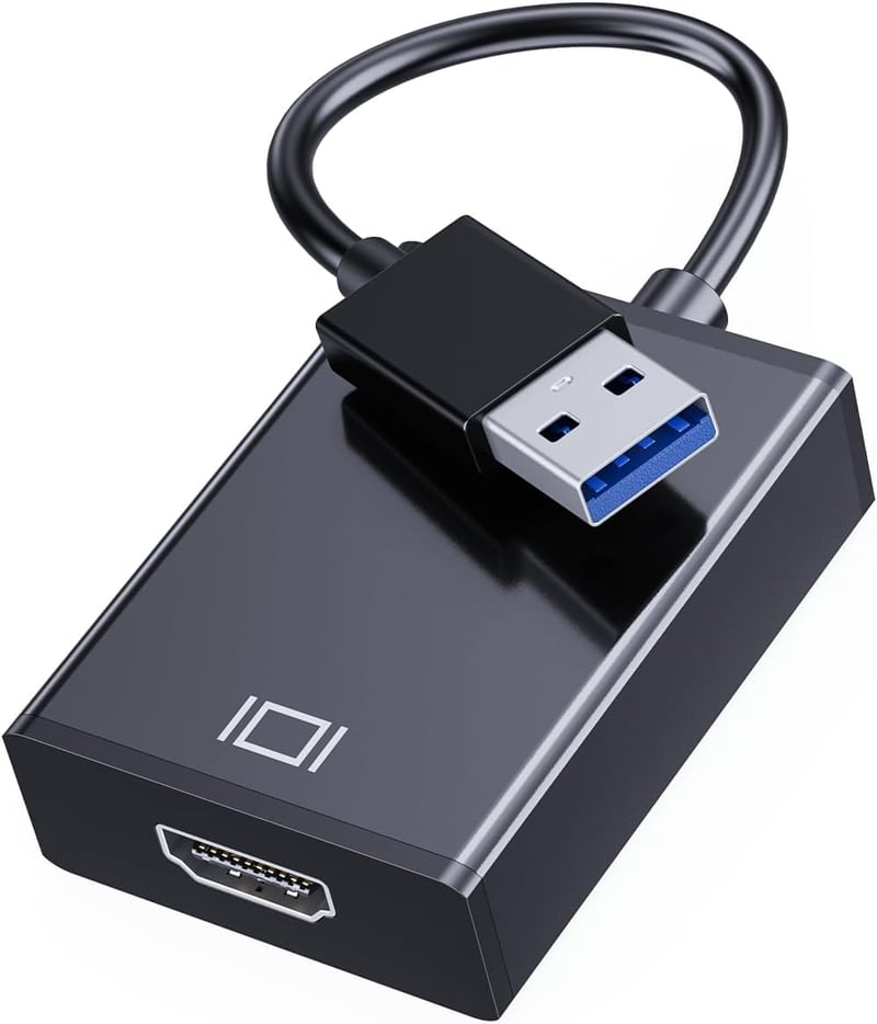 Adaptér GANA USB–HDMI, 1080P, USB 3.0/2.0 – čierny