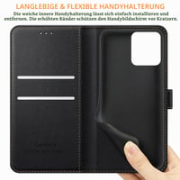 Prémiové puzdro na iPhone 11 Pro z PU kože s priehradkou na karty, magnetickým zatváraním a funkciou stojana, čierne 4