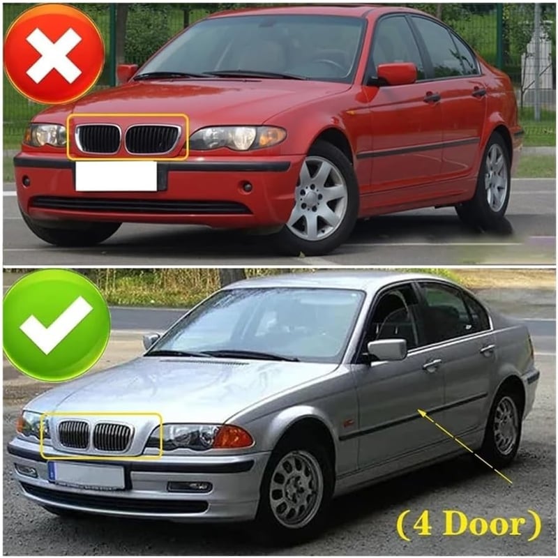 Gangying BMW E46 3-as sorozat fekete vesefém rács 318i 320i 325i 330i - E46 4D 1999-2001