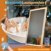 GANPE LED Érzékelős Fürdőszobai Tükör Bluetooth 50x70cm Páramentesítő Fali - 70 x 50 cm, Hand Shaft Induction 4