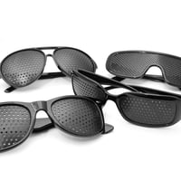 Dierkované okuliare Ganzoo Grid Goggles na precvičovanie zraku a relaxáciu, so skladateľnými nožičkami, typ A, čierne 3