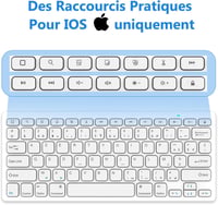 GAOJIE Bluetooth Billentyűzet iOS Android Windows Tablethez Fehér AZERTY 3