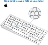 GAOJIE Bluetooth Billentyűzet Tablet iPad Samsung iOS Android Ezüst Fehér 2