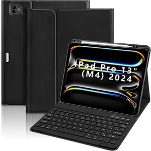 GAOJIE tipkovnica s futrolom za iPad Pro 13" (M4) 2024 Bluetooth AZERTY - crna