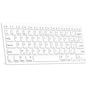 GAOJIE bežična Bluetooth tipkovnica, AZERTY, iOS/Android/Windows - bijela