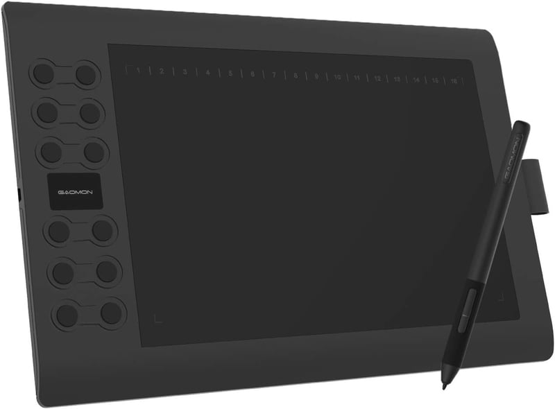 GAOMON M106K PRO 10x6" Professzionális Grafikus Rajztábla 28 Programozható Gombbal - Windows/Mac/Android Kompatibilis - Digitális Rajzolásho
