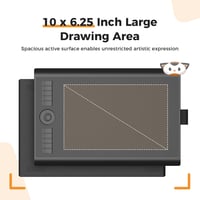 GAOMON M10K grafikus tábla 10x6,25 hüvelyk 8192 nyomásérzékenység toll nélkül - M10K(10 x 6.25 Zoll） 3