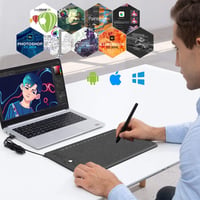 GAOMON M1230 12 hüvelykes grafikus rajztábla digitális tollal és 16 testreszabható gombbal 3