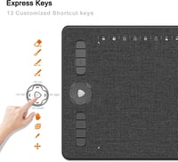 GAOMON M1230 12 hüvelykes grafikus rajztábla digitális tollal és 16 testreszabható gombbal 5