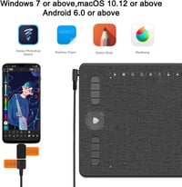 GAOMON M1230 12 hüvelykes grafikus rajztábla digitális tollal és 16 testreszabható gombbal 2