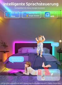 Gaoxun RGBIC LED Szalag 10m WiFi Okos Színváltós Fénycsík App Vezérlés Zene Szinkron Alexa Google Kompatibilis Dekoráció Gaming 5