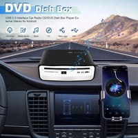 Gaqnzjx Univerzális Hordozható Külső CD Lejátszó - USB Csatlakozás Autóhoz, Laptophoz, TV-hez - Android 4.0 Navigációval Kompatibilis 5