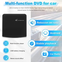 Gaqnzjx Univerzális Hordozható Külső CD Lejátszó - USB Csatlakozás Autóhoz, Laptophoz, TV-hez - Android 4.0 Navigációval Kompatibilis 6