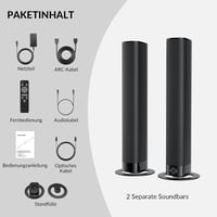 GarageRock Bluetooth 5.3 TV hangprojektor fekete, szét 7