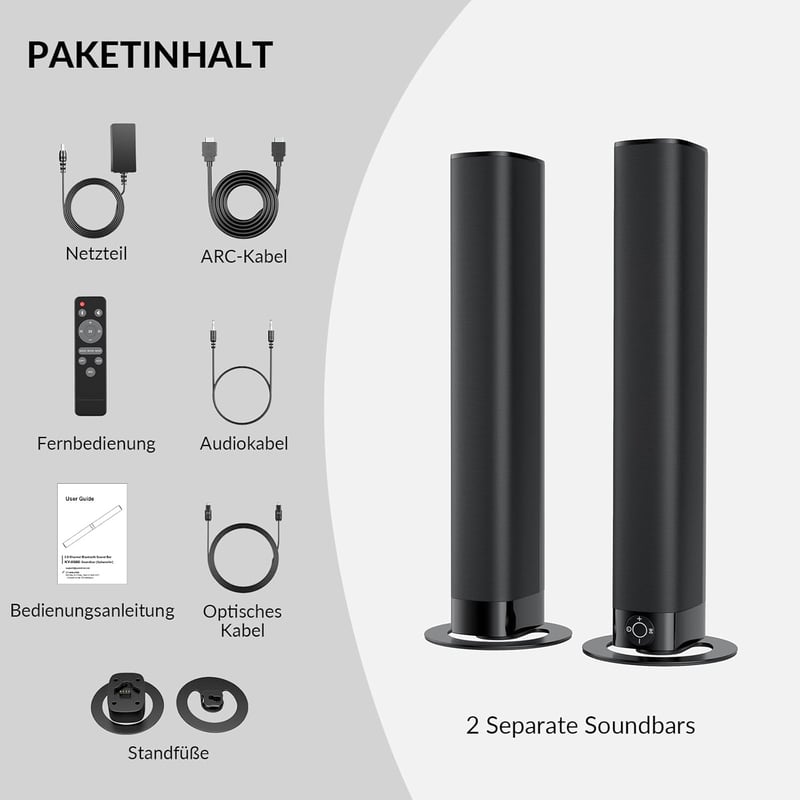 GarageRock Bluetooth 5.3 TV hangprojektor fekete, szét
