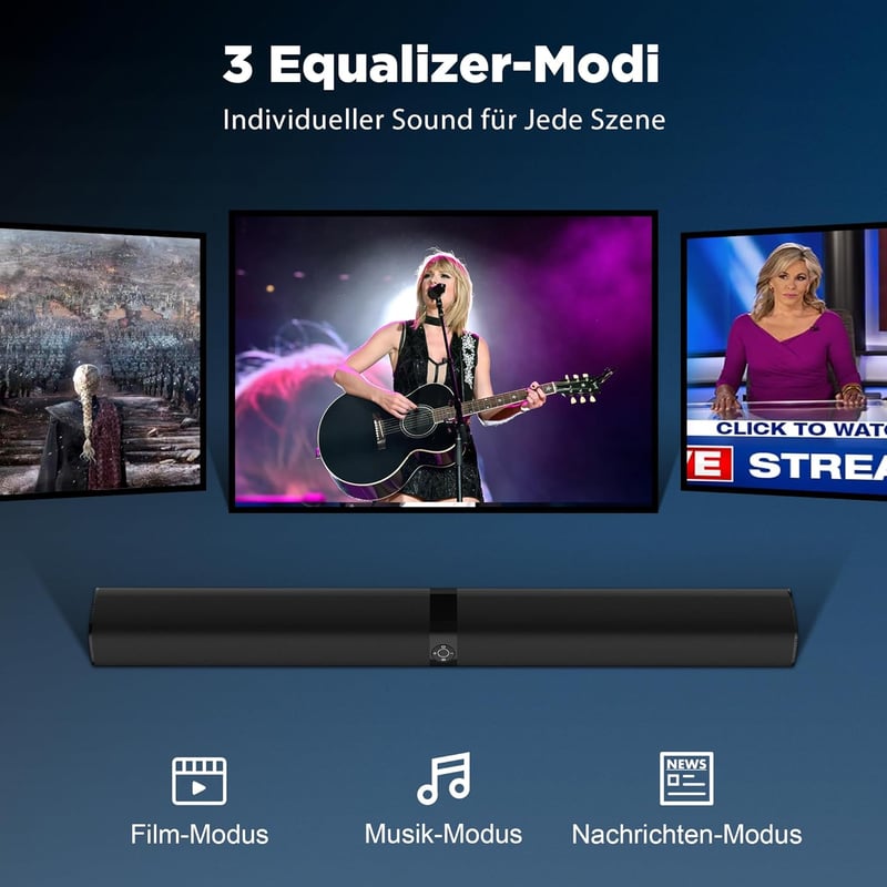 GarageRock Bluetooth 5.3 TV hangprojektor fekete, szét