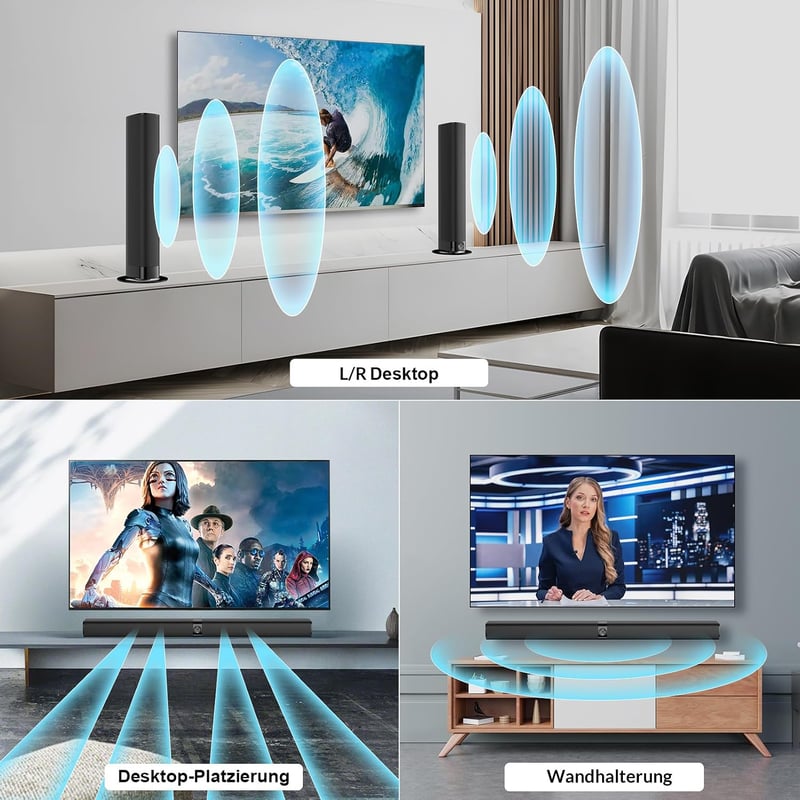 GarageRock Bluetooth 5.3 TV hangprojektor fekete, szét