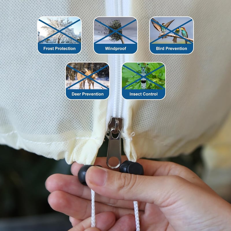 Garden Tailor Téli Növényvédő Sátor 2db 100x120cm Cipzárral Olajfa Pálma